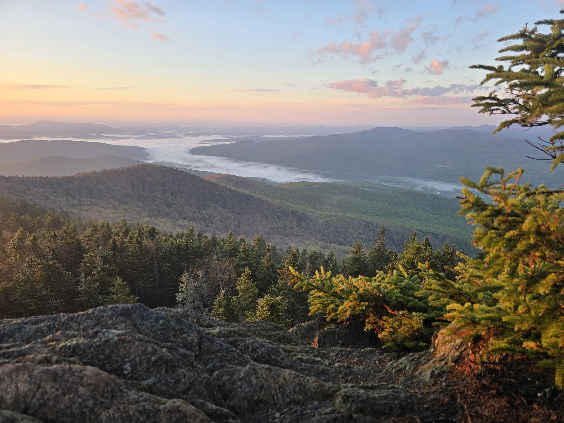 Paysage canadien, montagne et forêt